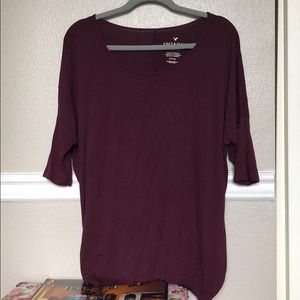 Maroon oversized t-shirt
